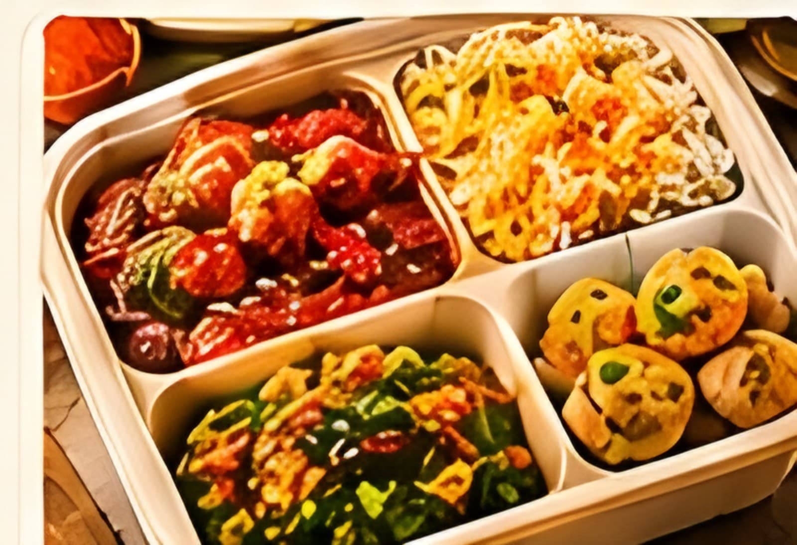 Karahi Gosht Lamb Box — Platter style