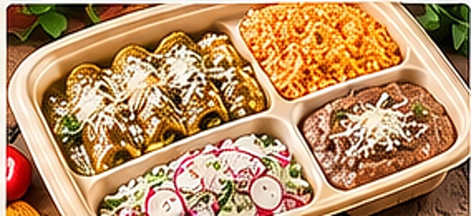 Chicken Enchiladas Verdes Box — Platter style