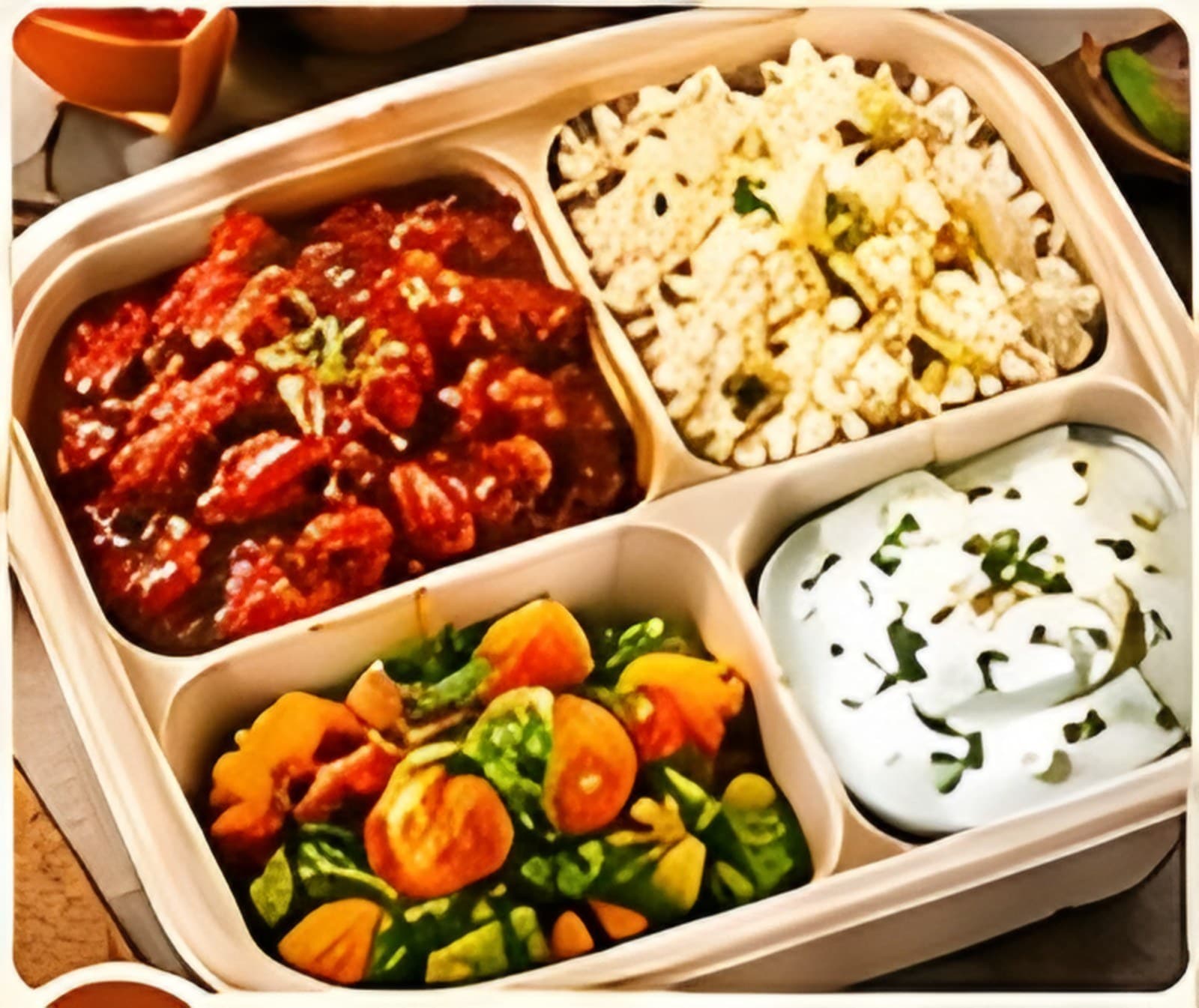Spicy Chicken Vindaloo Box — Platter style
