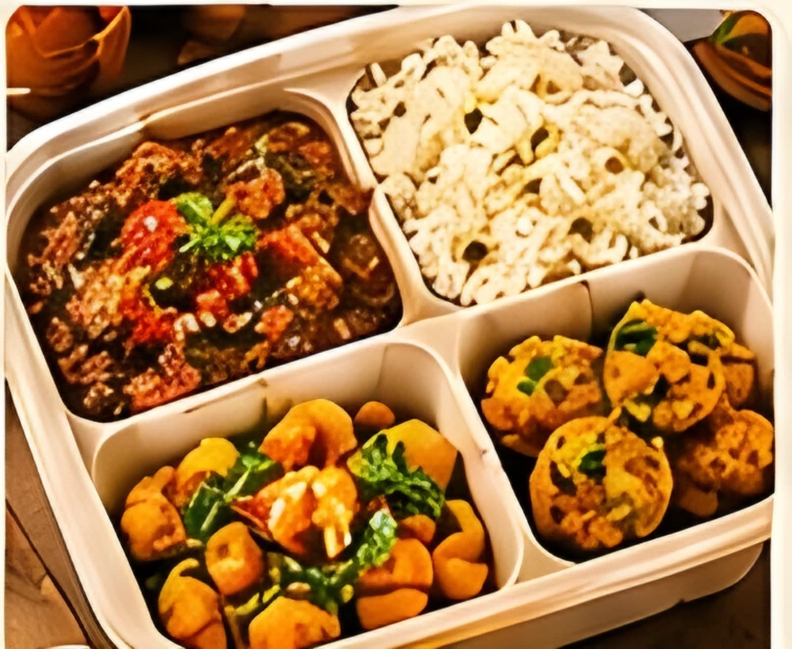Smoky Eggplant and Lentil Box — Platter style