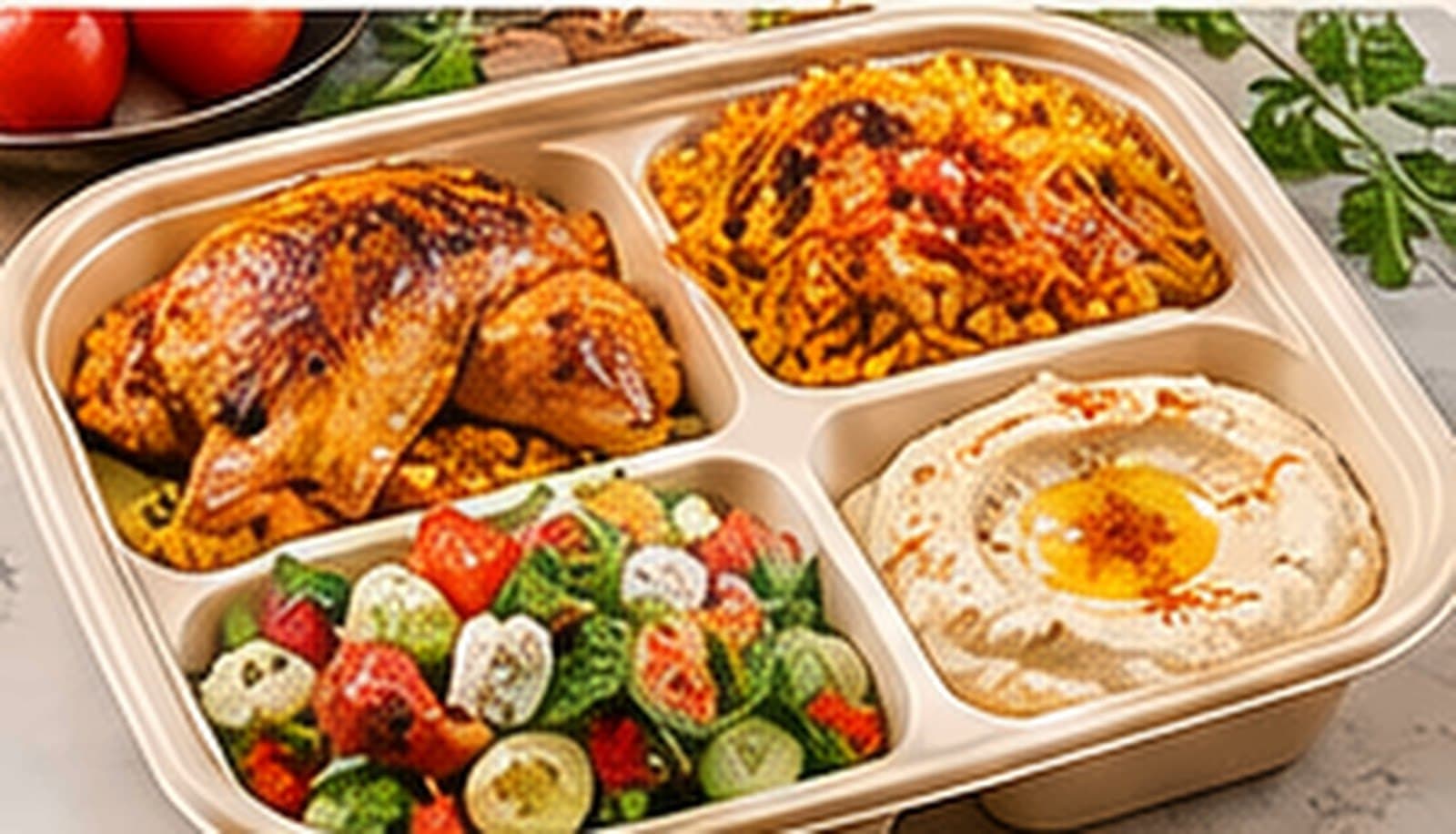Yemeni Chicken Kabsa Box — Platter style