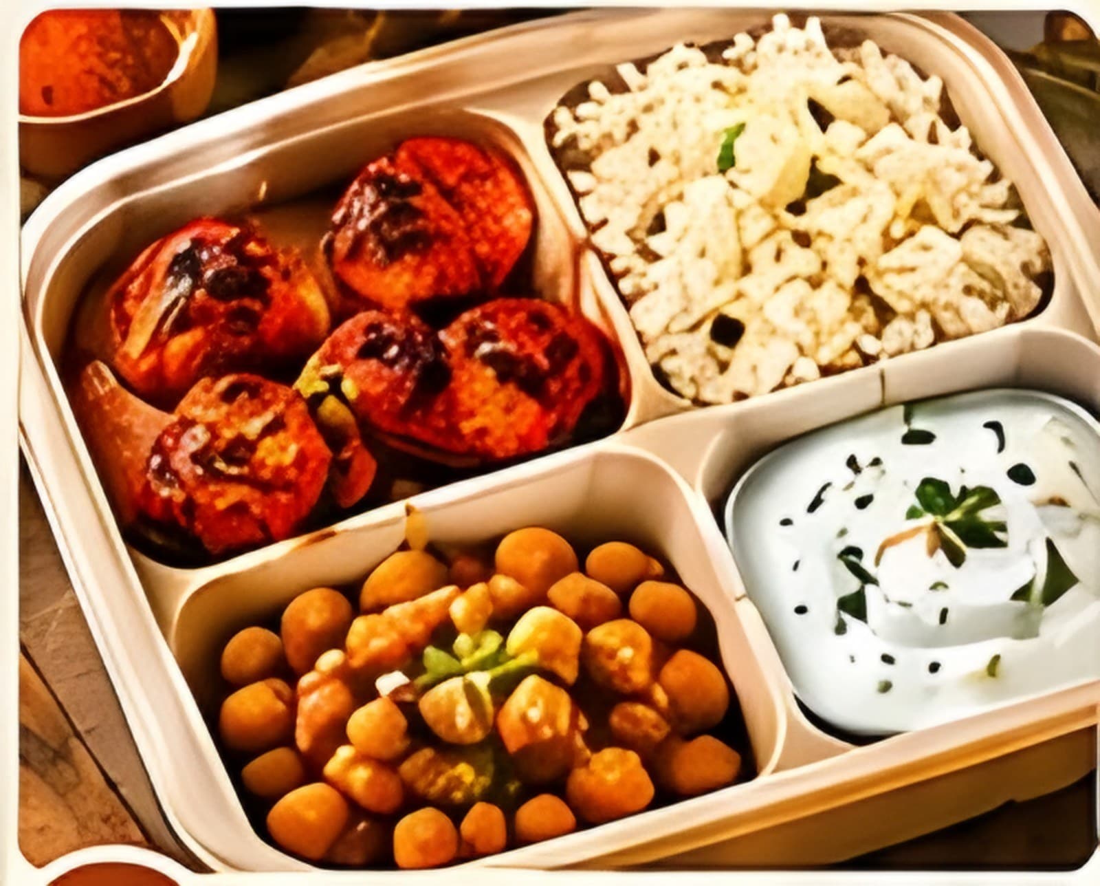 Tandoori Chicken Boti Box — Platter style